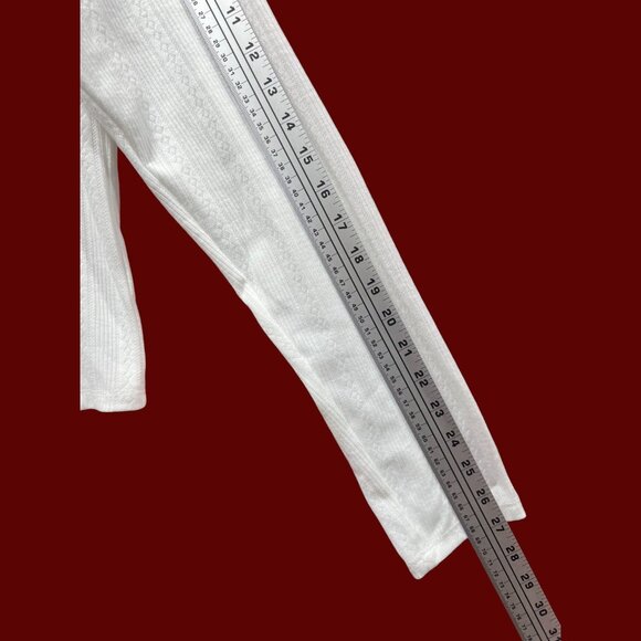 Wild Fable - Women's Long Sleeve Pointelle T-Shirt - White - XXL - Picture 6 of 12